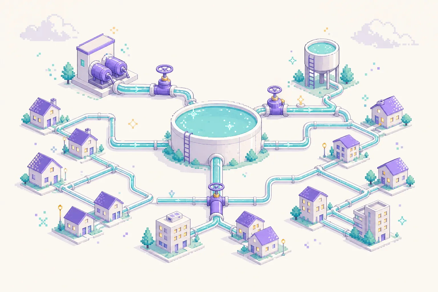 Метафора System Design як міської мережі з потоками, вузлами й резервами